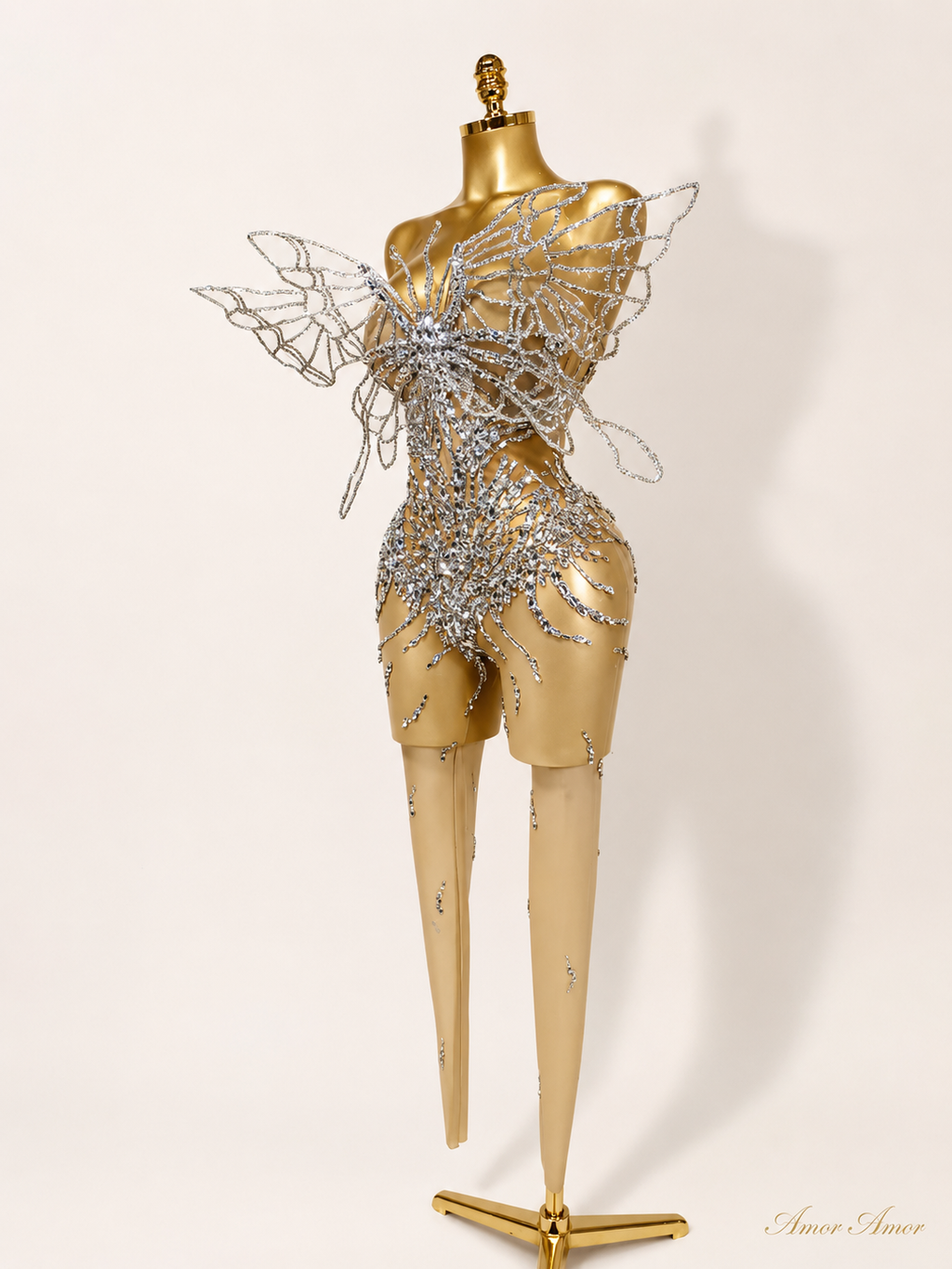 DISFRAZ JUMPSUIT GLAM "SILVER BUTTERFLY" - EDICIÓN HALLOWEEN COUTURE