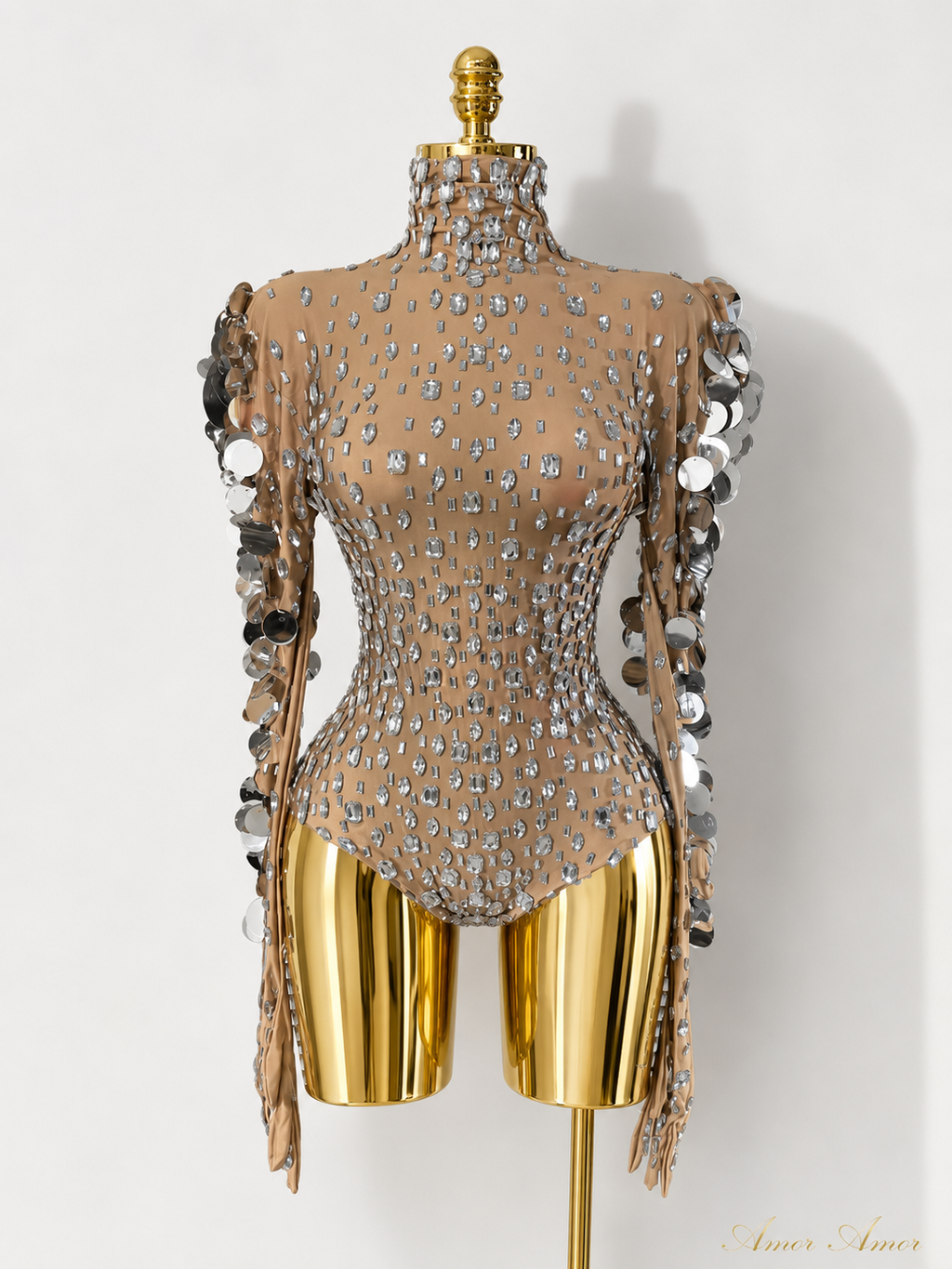 BODYSUIT CRYSTAL STAR LICRA
