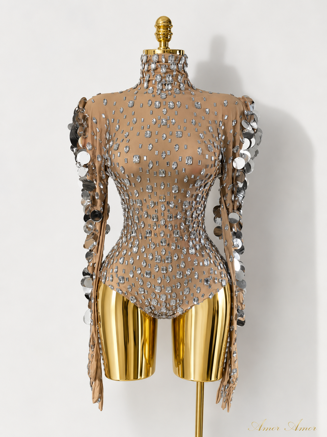 BODYSUIT CRYSTAL STAR LICRA