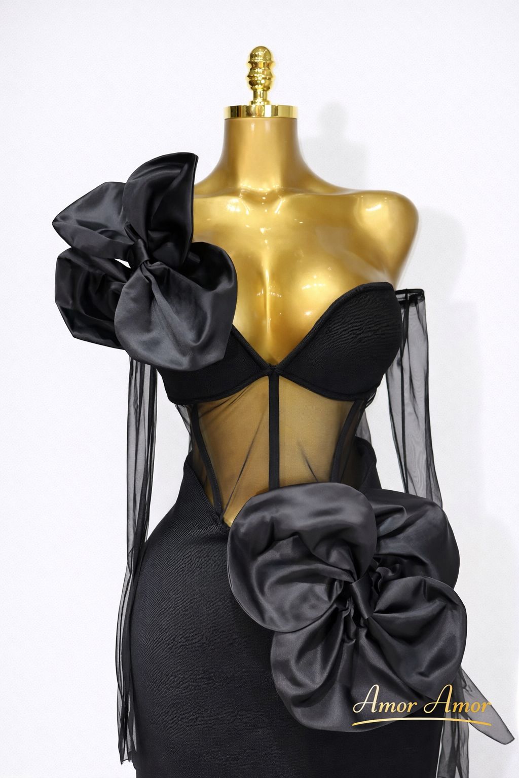 Vestido Bandage Rosé Noir