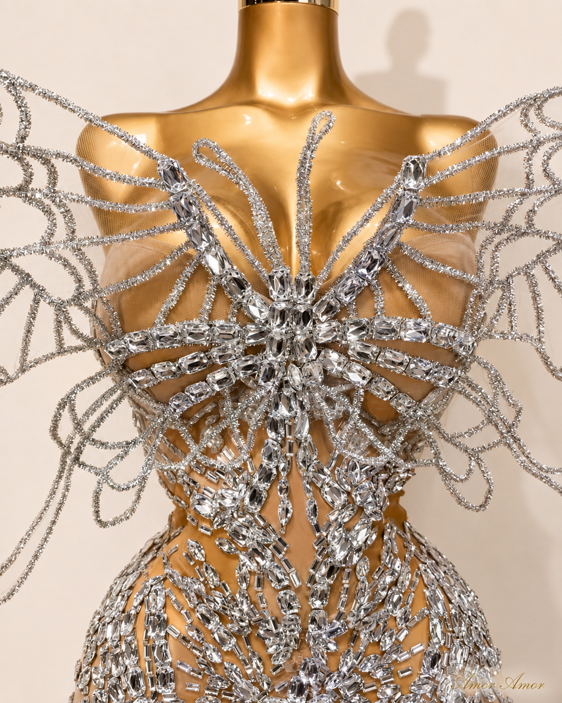 DISFRAZ JUMPSUIT GLAM "SILVER BUTTERFLY" - EDICIÓN HALLOWEEN COUTURE
