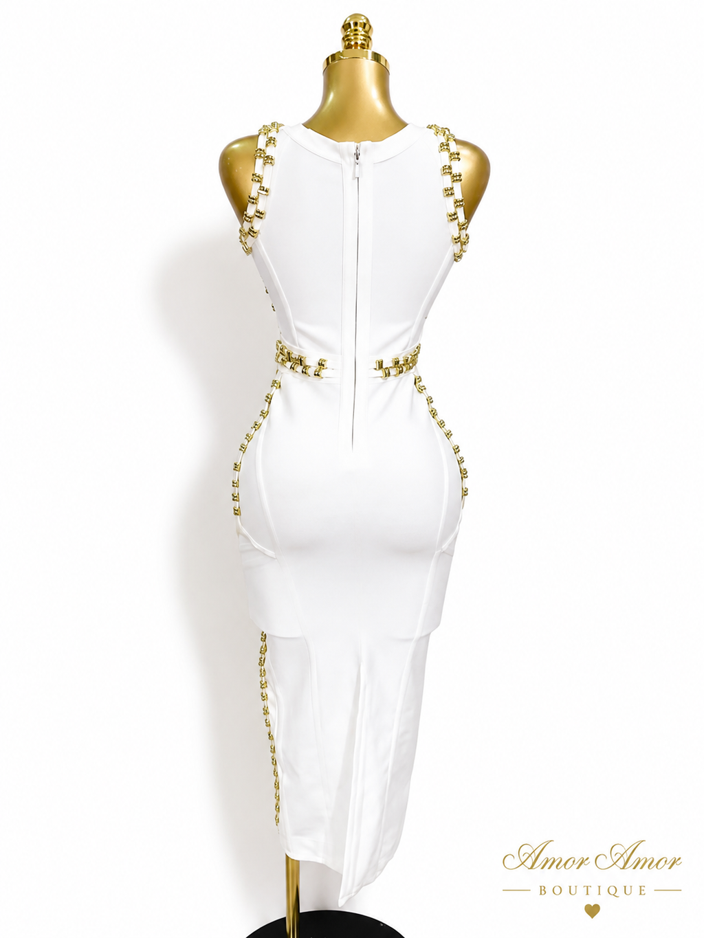 VESTIDO AURA GOLD MIDI