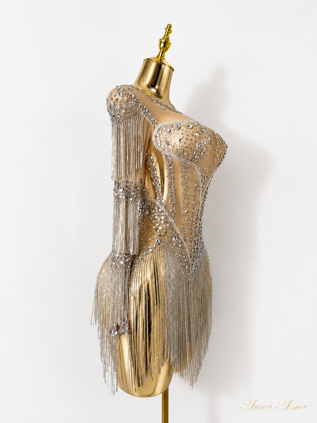 VESTIDO DIVA FRINGE ROYALE