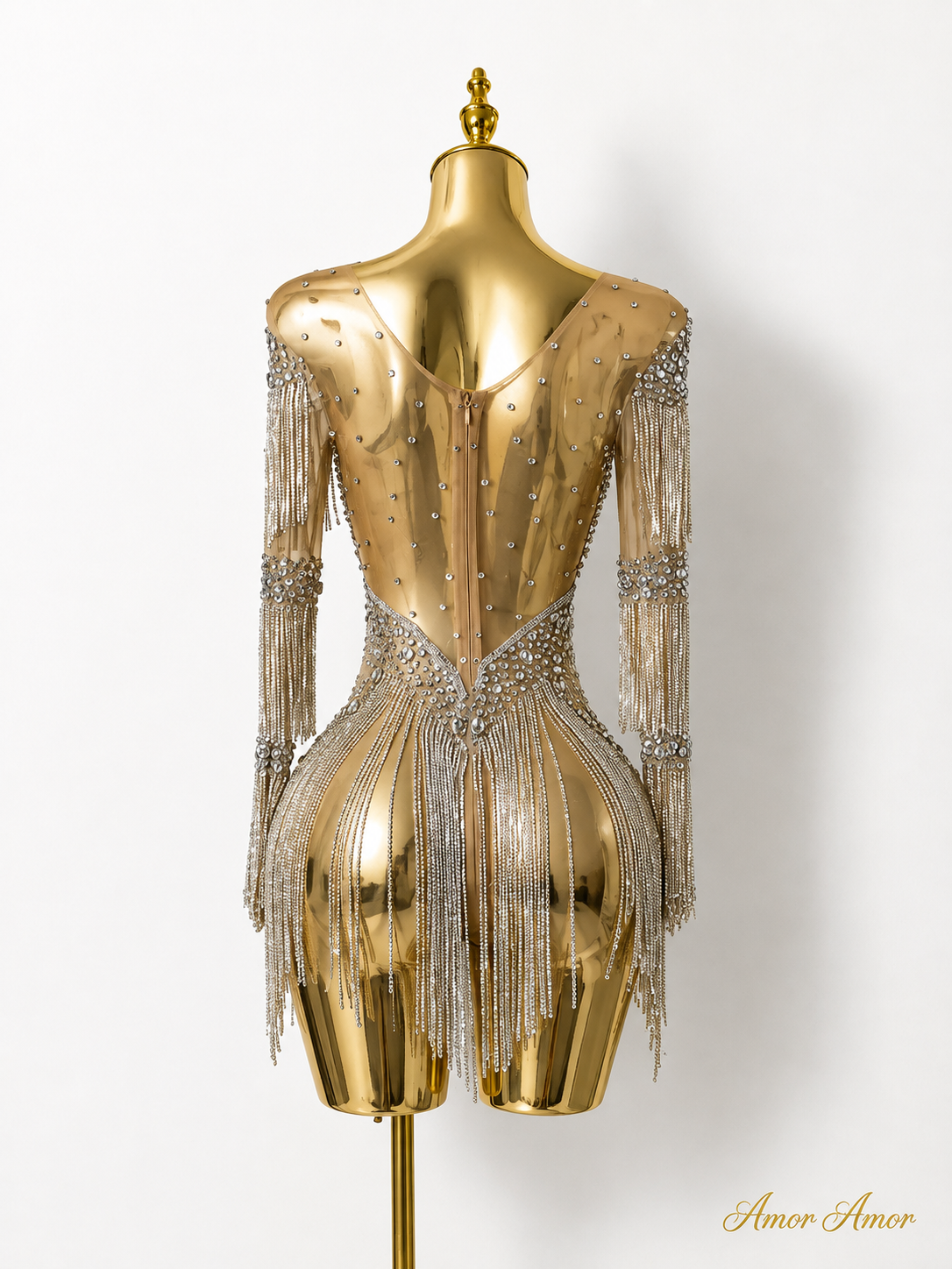 VESTIDO DIVA FRINGE ROYALE