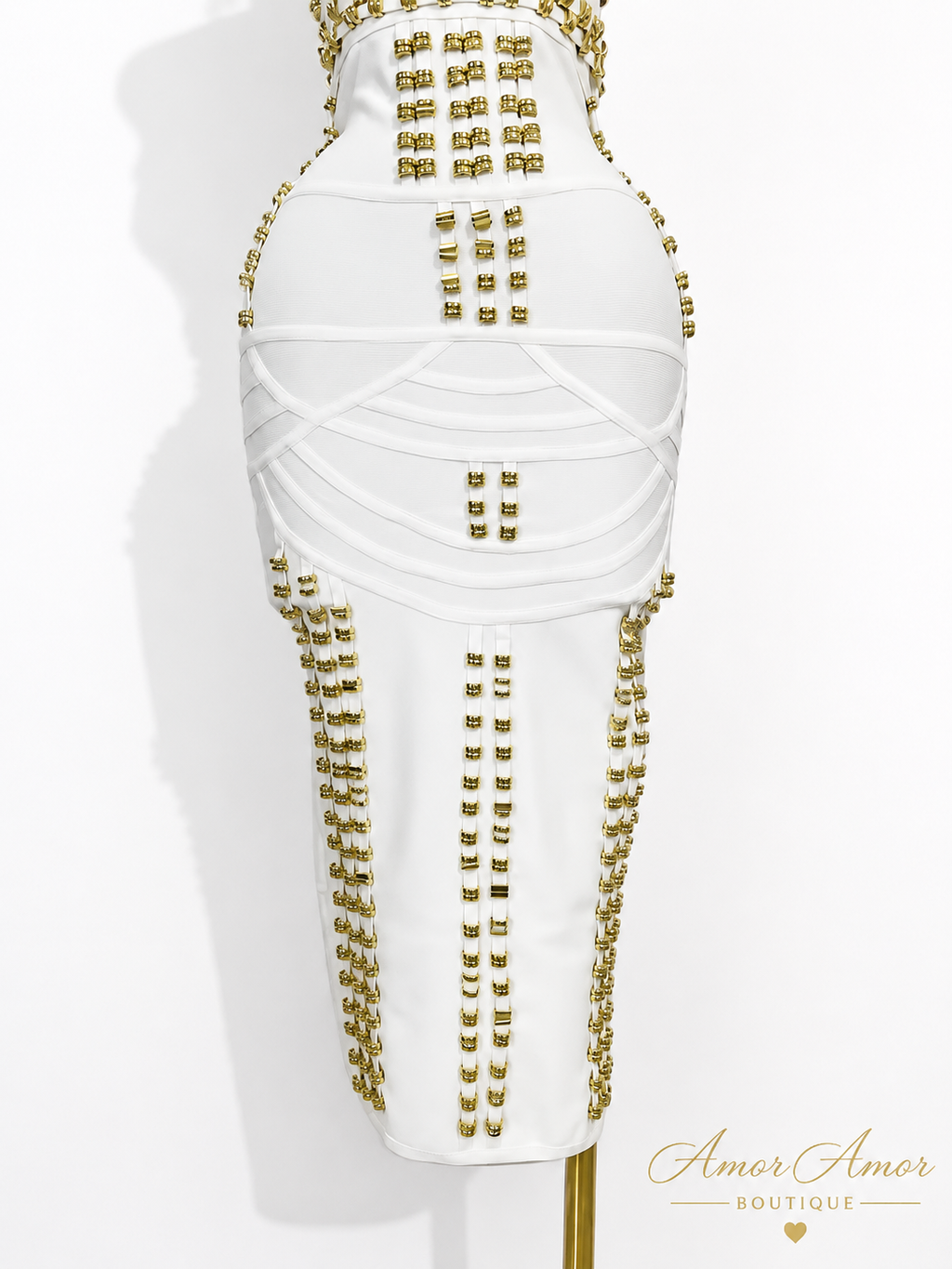 VESTIDO AURA GOLD MIDI