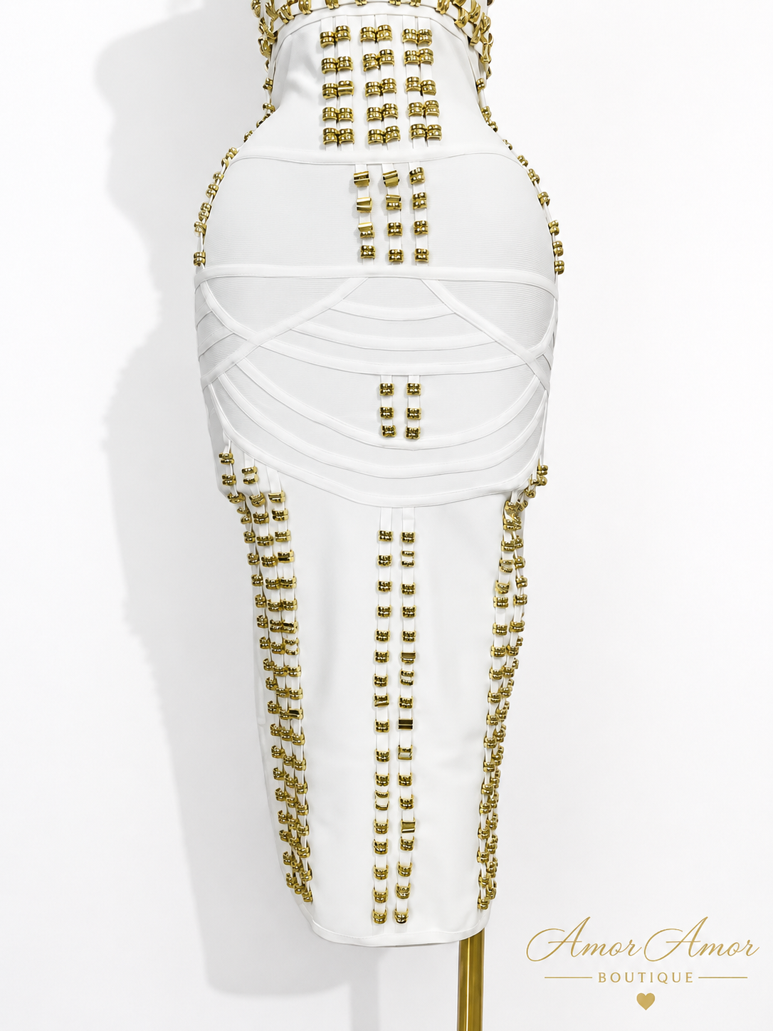 VESTIDO AURA GOLD MIDI