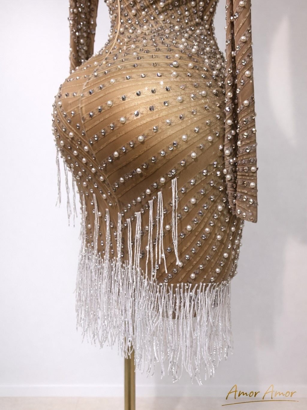 Vestido Champagne Crystal