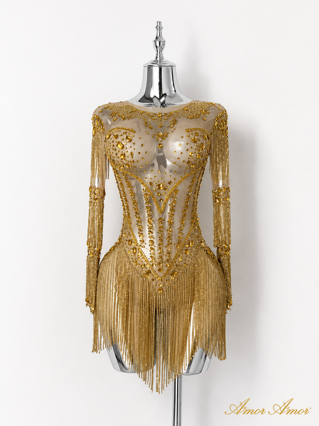 VESTIDO DIVA FRINGE ROYALE