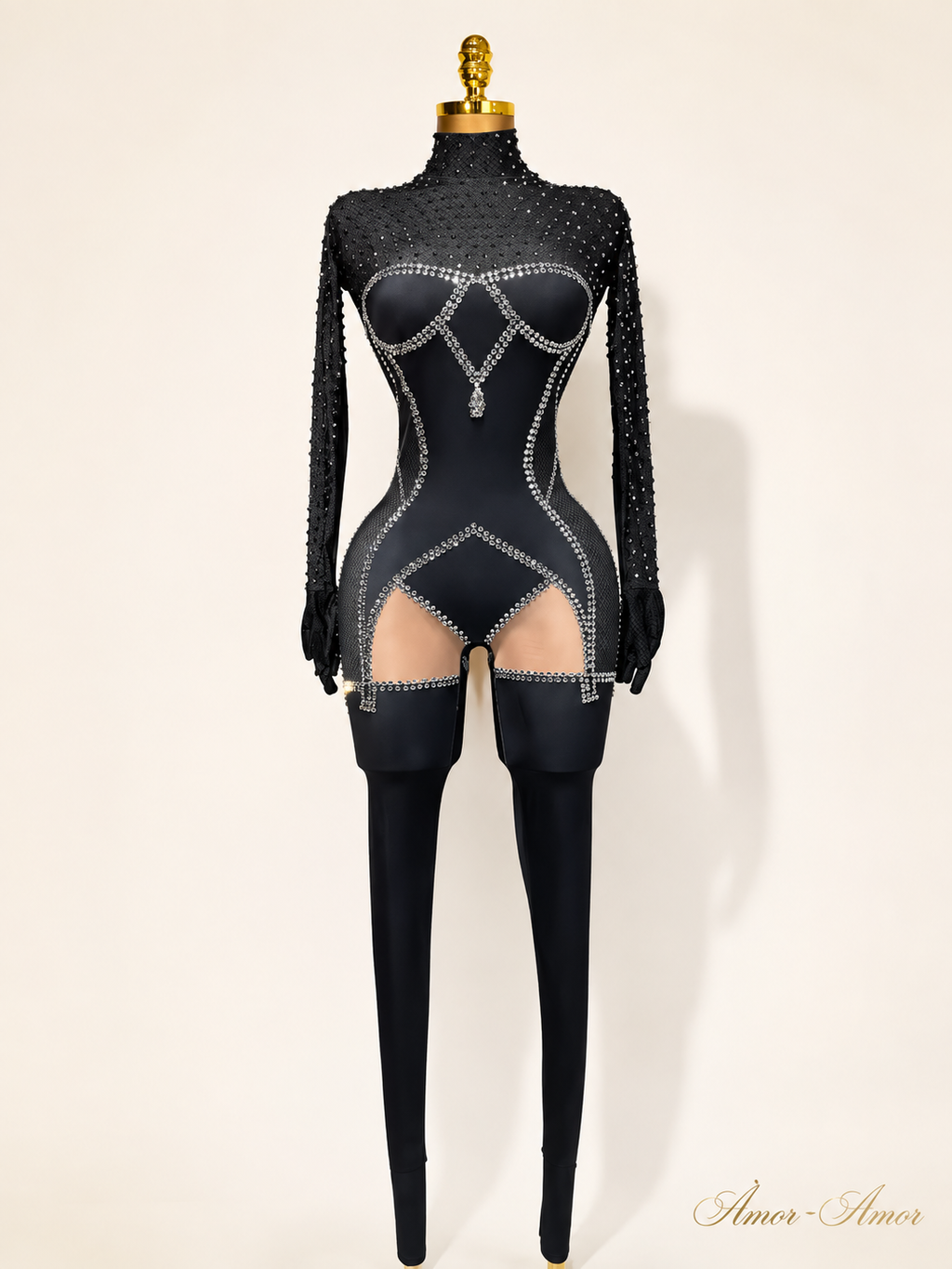 DISFRAZ JUMPSUIT GLAM "BLACK DIAMOND" - EDICIÓN HALLOWEEN