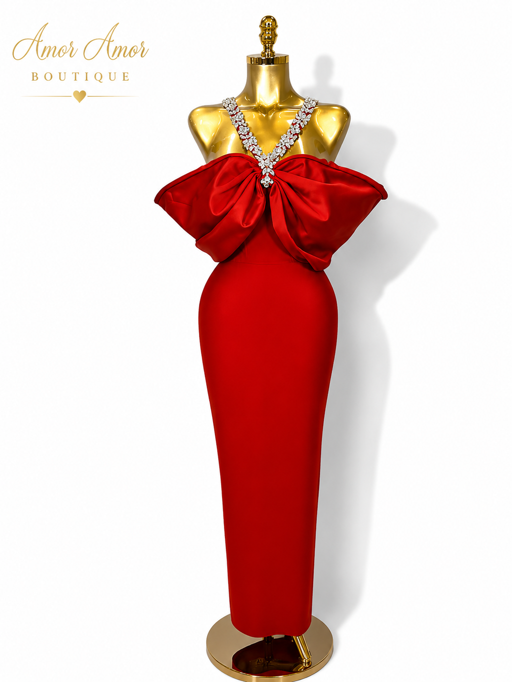 VESTIDO CRIMSON BOW BANDAJE