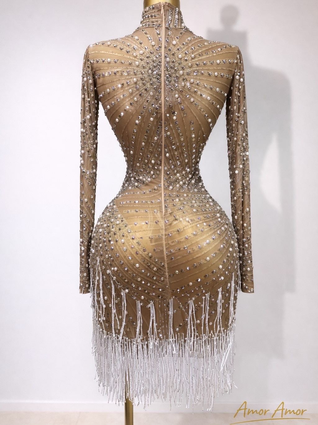 Vestido Champagne Crystal