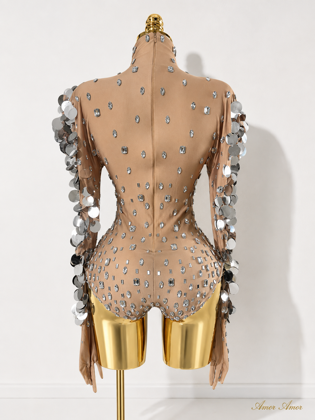 BODYSUIT CRYSTAL STAR LICRA
