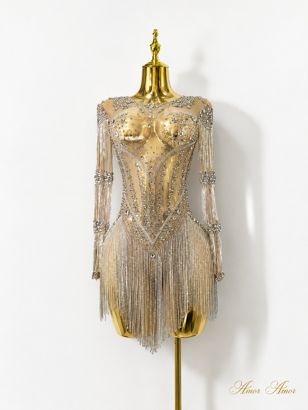 VESTIDO DIVA FRINGE ROYALE