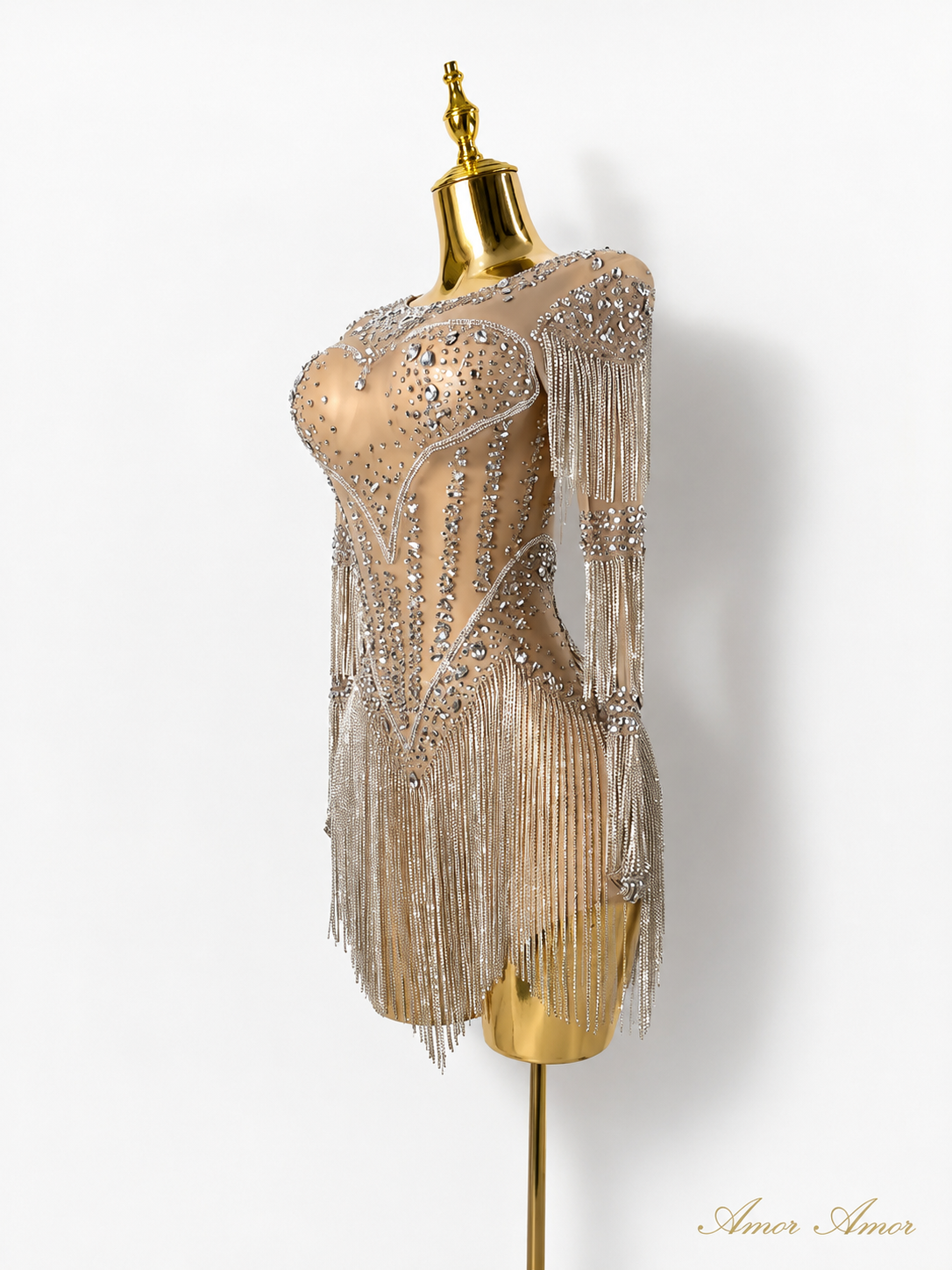 VESTIDO DIVA FRINGE ROYALE