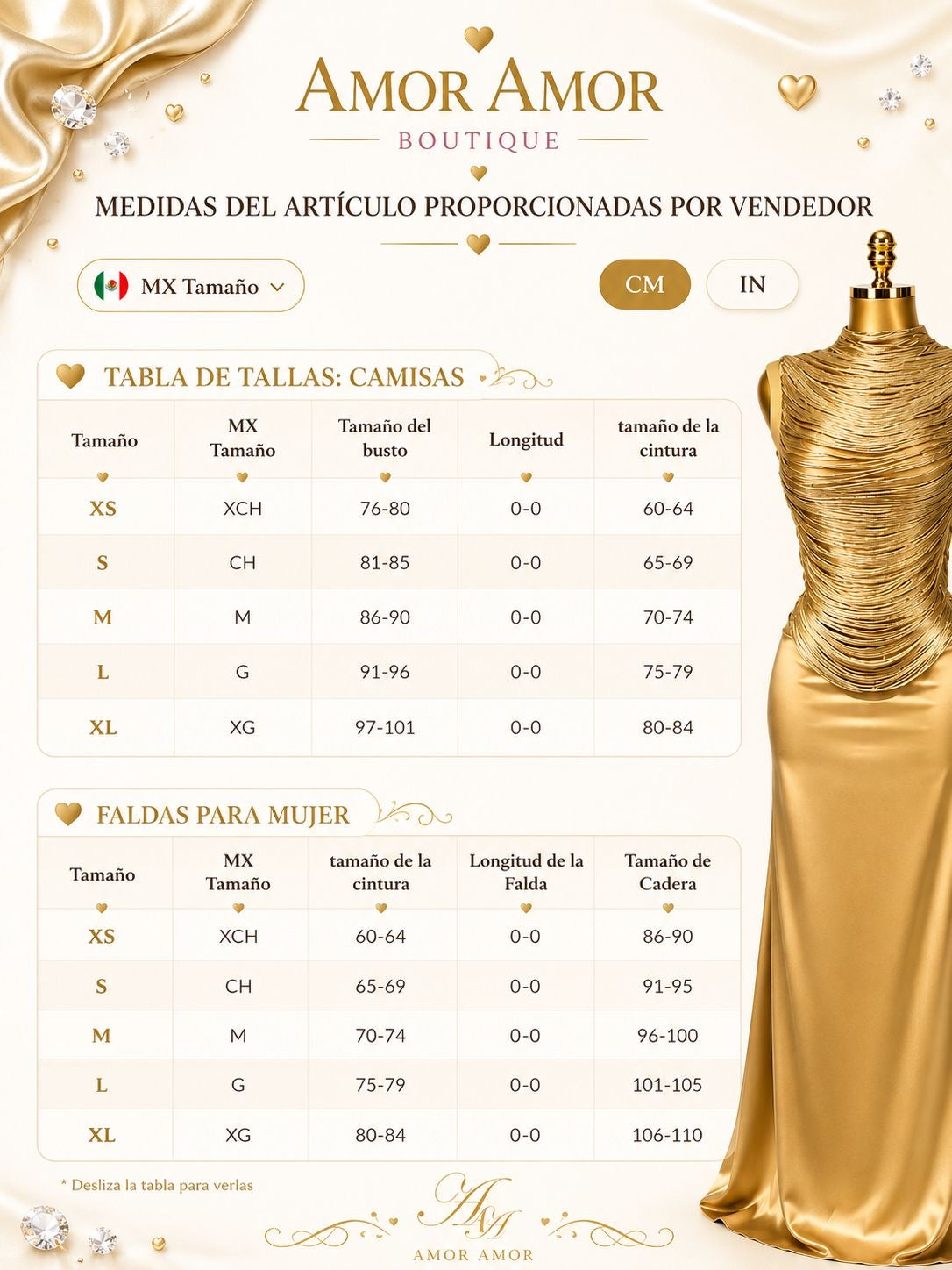 CONJUNTO FALDA LARGA, CINTURA ALTA, TOP BANDAGE DECORADO. ZIPER EN AMBAS PIEZAS.