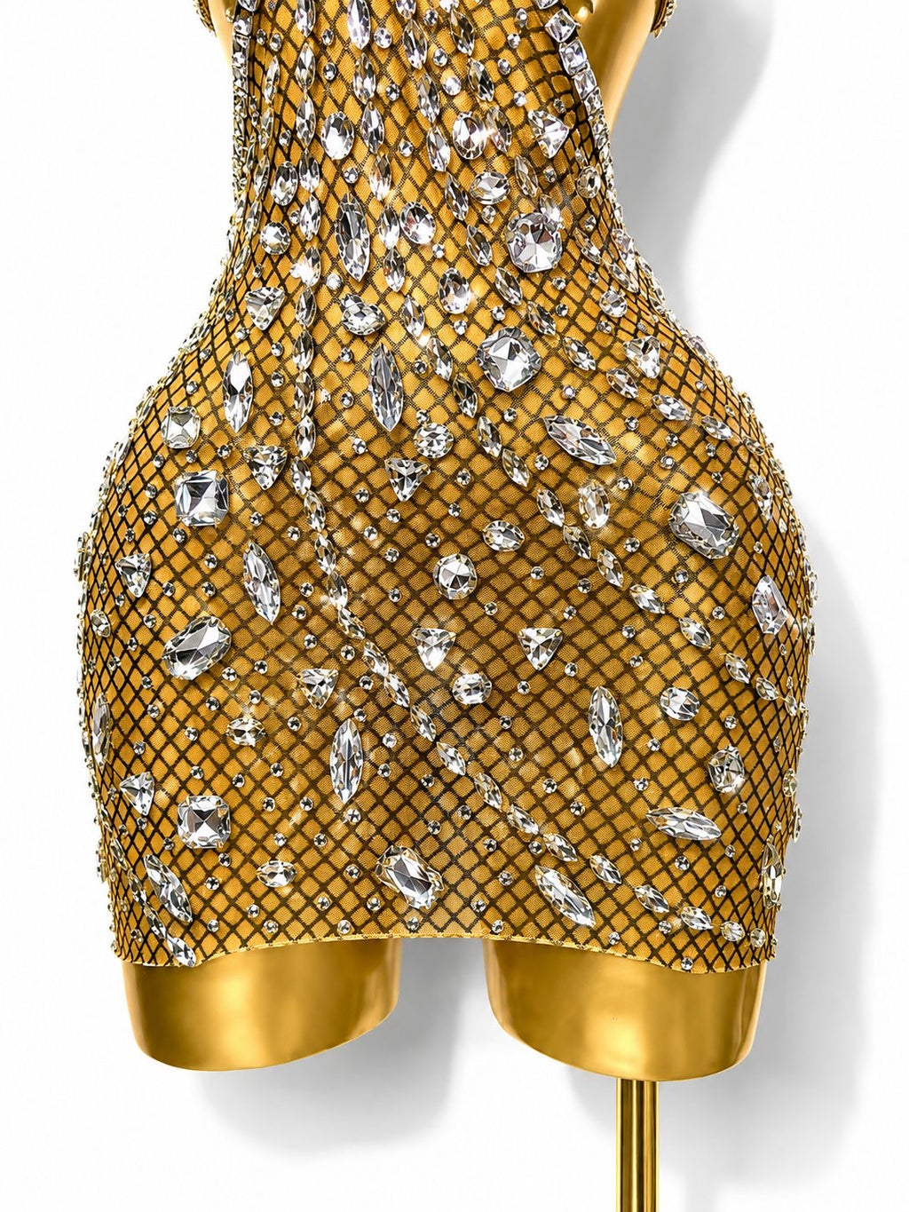 VESTIDO SEXY APLICACIÓN CRISTALES , ÚNICA ,SEXY Y ORIGINAL .