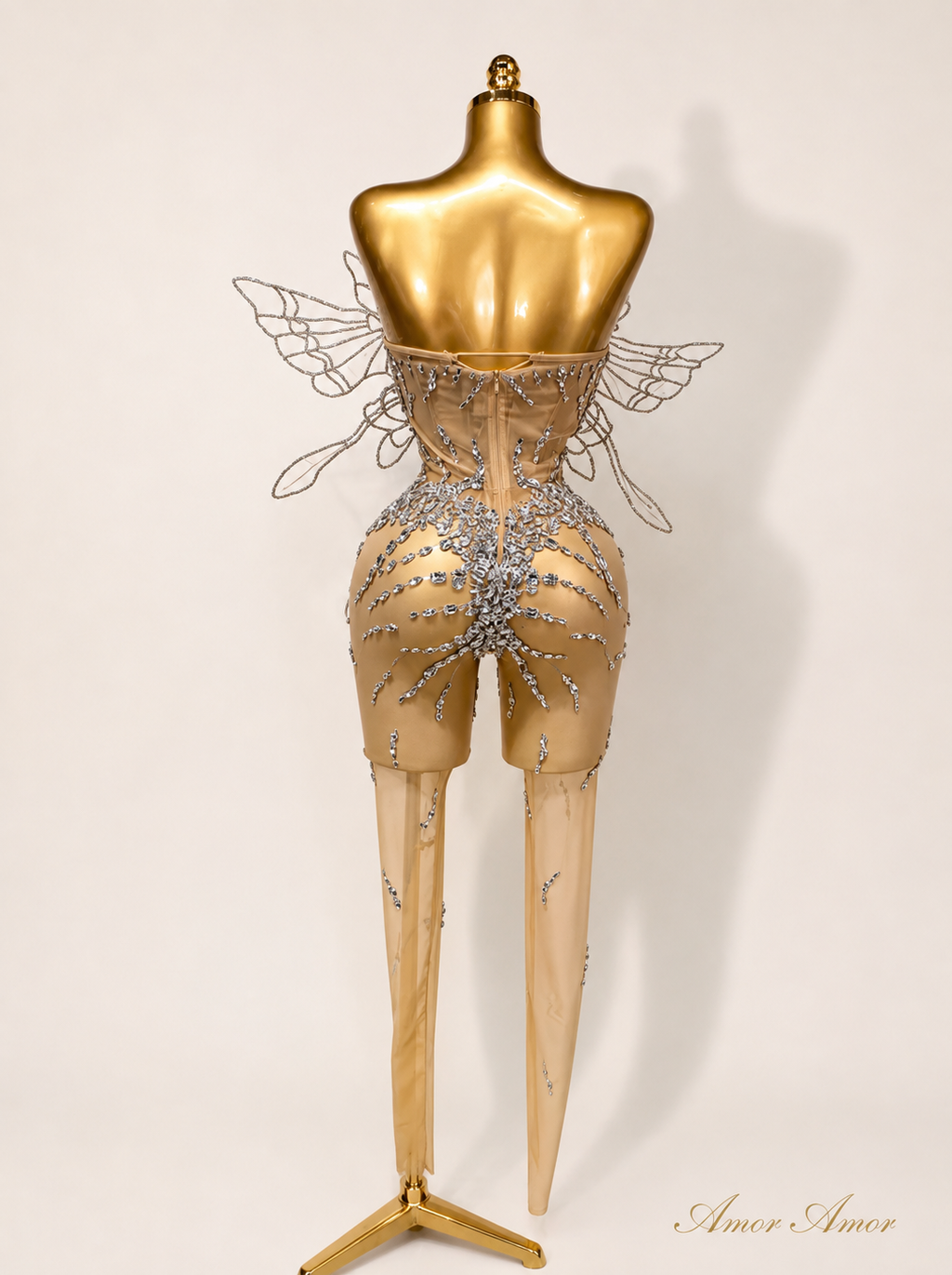 DISFRAZ JUMPSUIT GLAM "SILVER BUTTERFLY" - EDICIÓN HALLOWEEN COUTURE