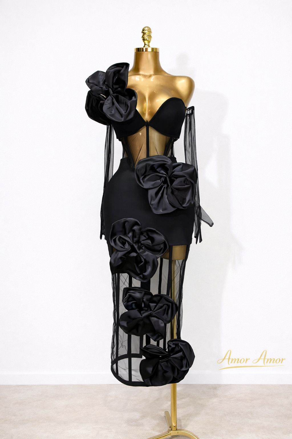 Vestido Bandage Rosé Noir