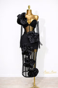 Vestido Bandage Rosé Noir