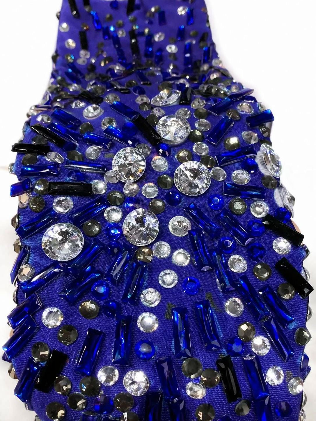 Conjunto de  2pz,   Top Corto y Falda Larga con Pedrería Brillante, Traje de Lujo para Cantante, Actuación , Vestido de Cumpleaños o 👩🏻‍🎓 graduación , bodas .
