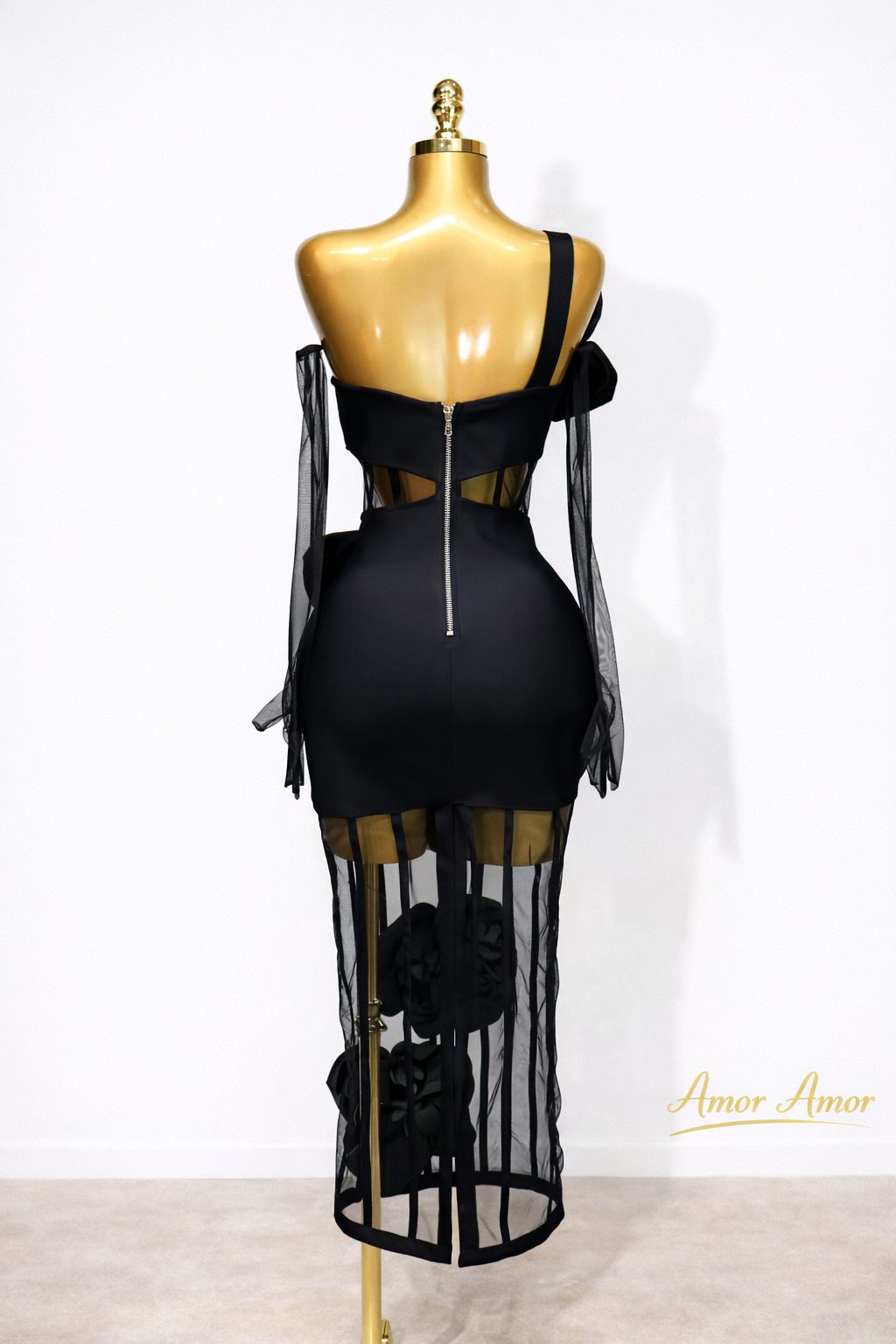 Vestido Bandage Rosé Noir