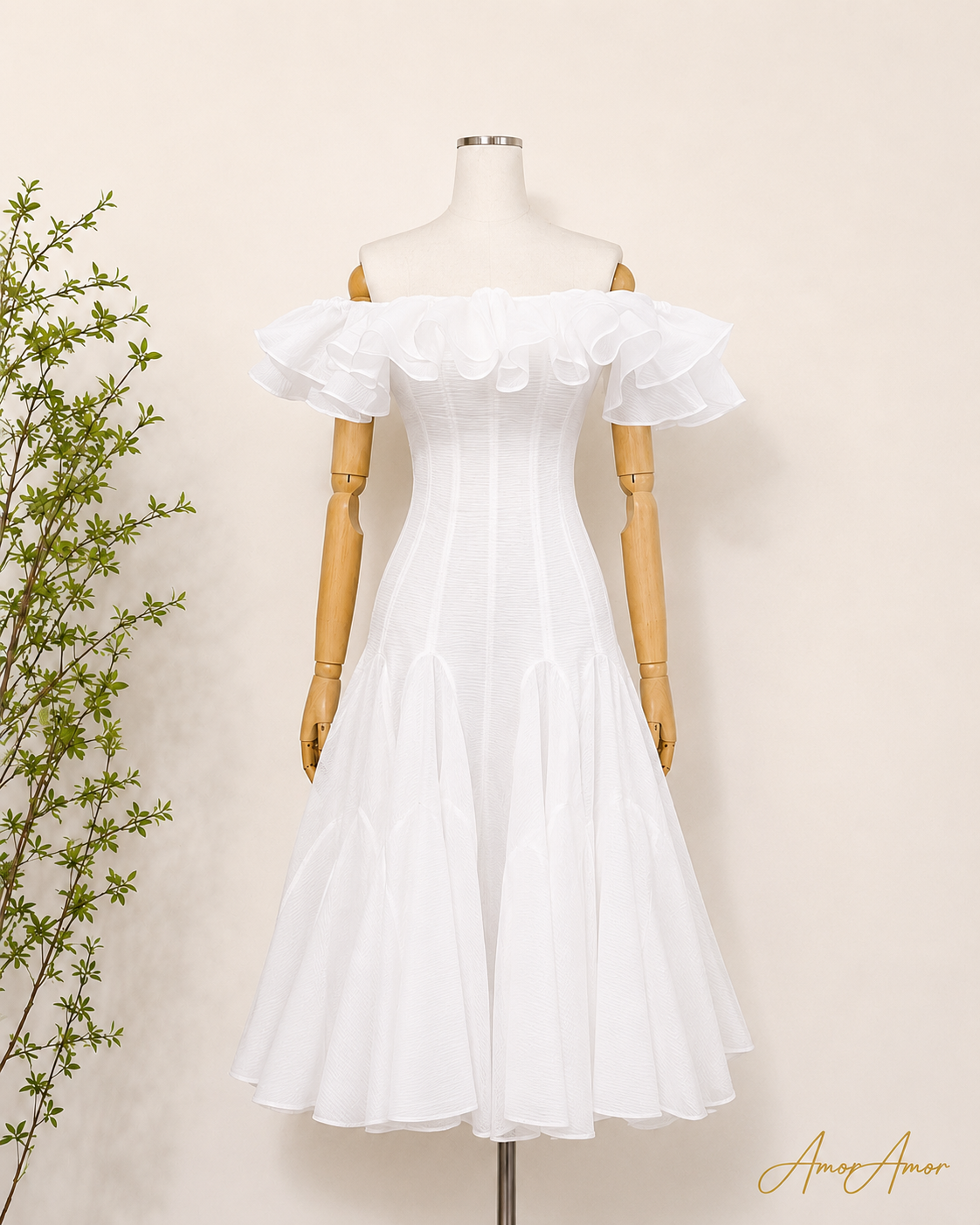VESTIDO PRINCESA OFF SHOULDER