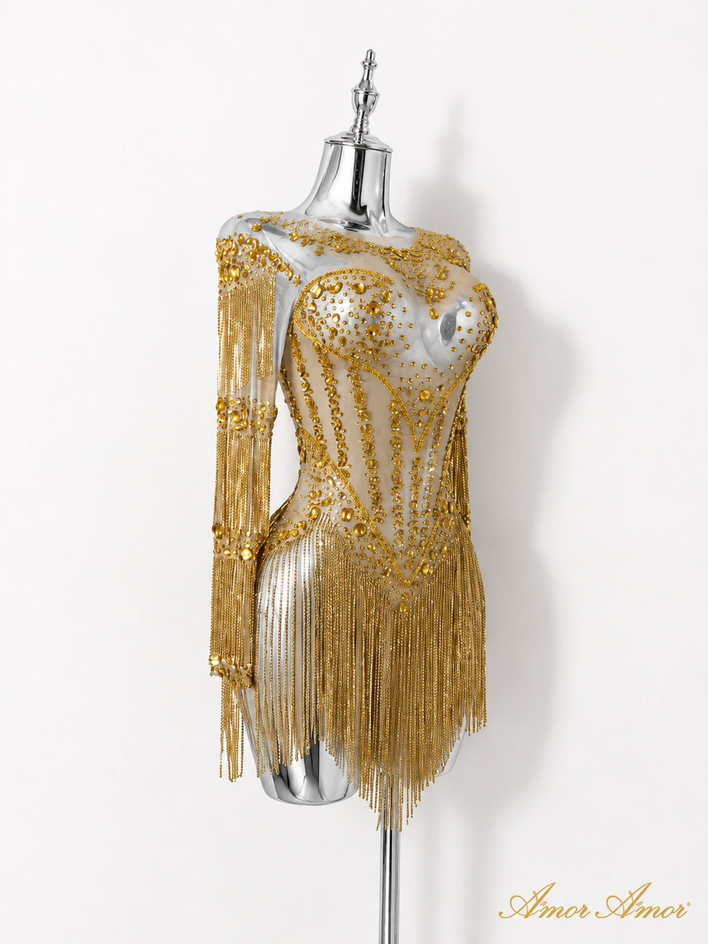 VESTIDO DIVA FRINGE ROYALE