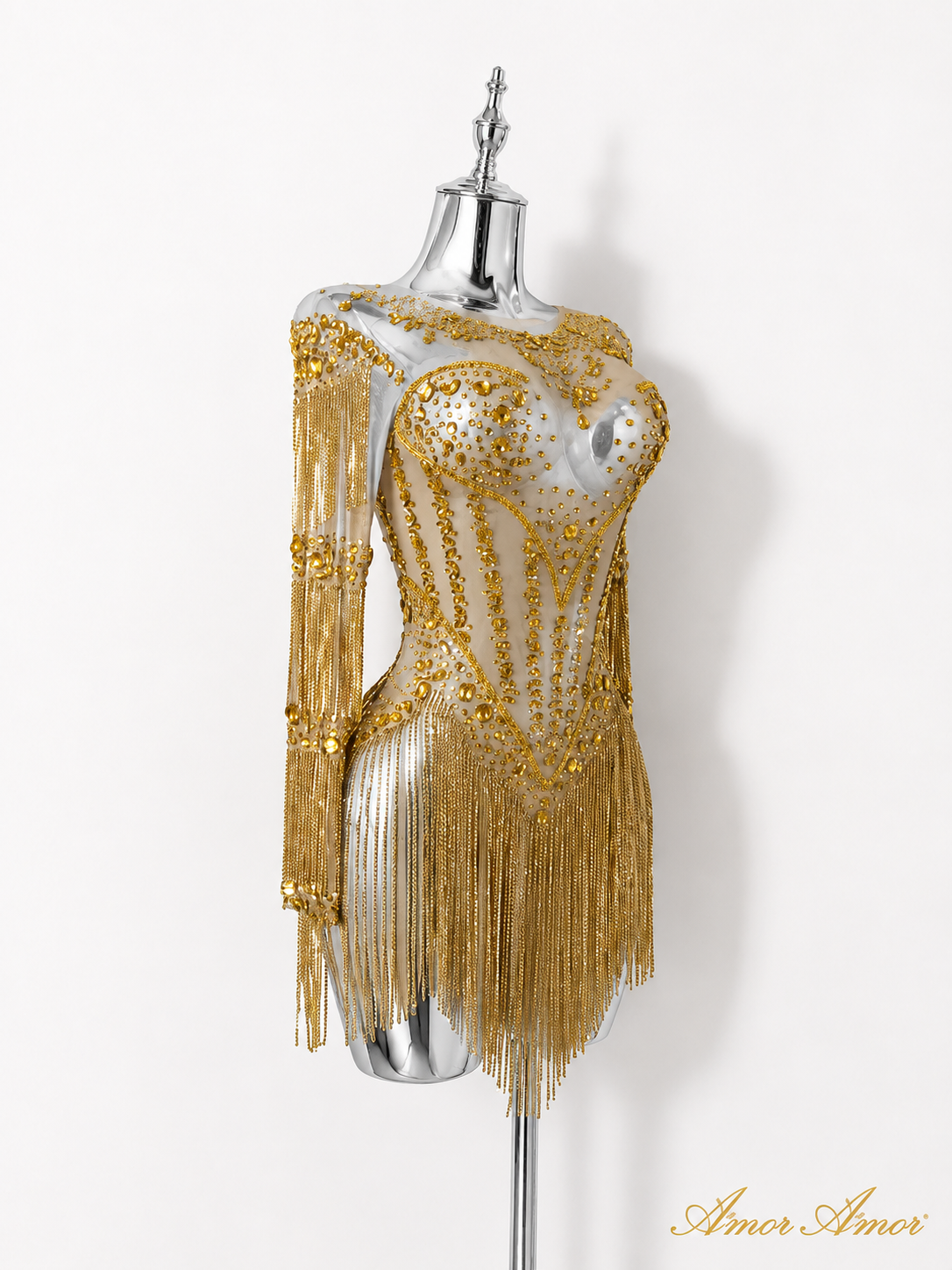 VESTIDO DIVA FRINGE ROYALE