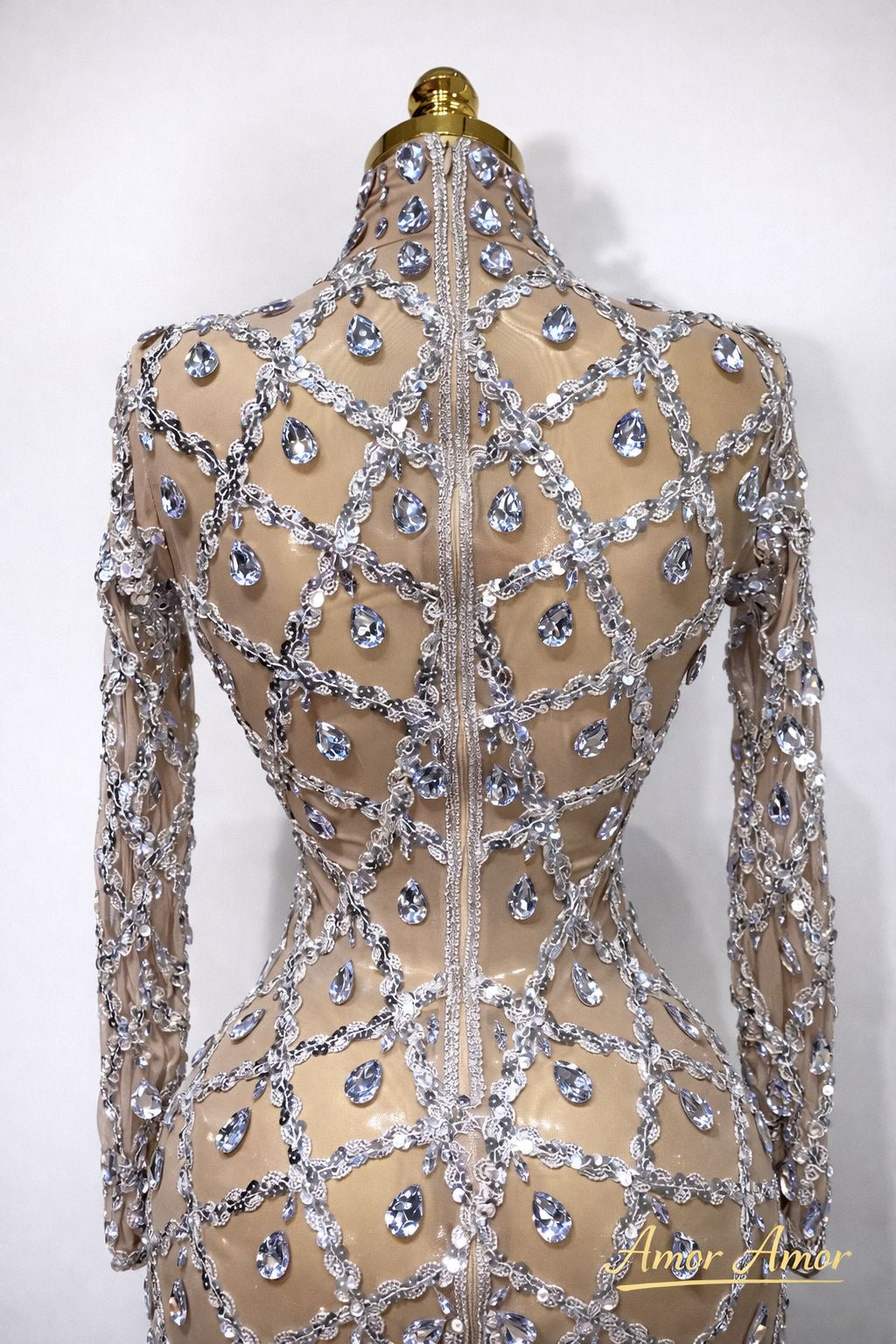 Vestido  de lujo Sexy para mujer, vestido largo con lentejuelas y  cristales  brillantes, vestido de fiesta de noche.