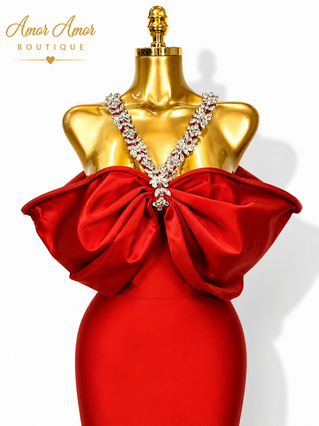 VESTIDO CRIMSON BOW BANDAJE