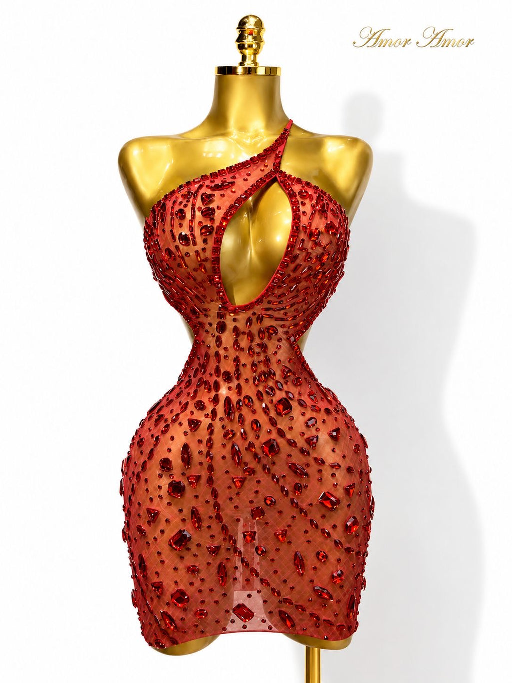 VESTIDO SEXY APLICACIÓN CRISTALES , ÚNICA ,SEXY Y ORIGINAL .
