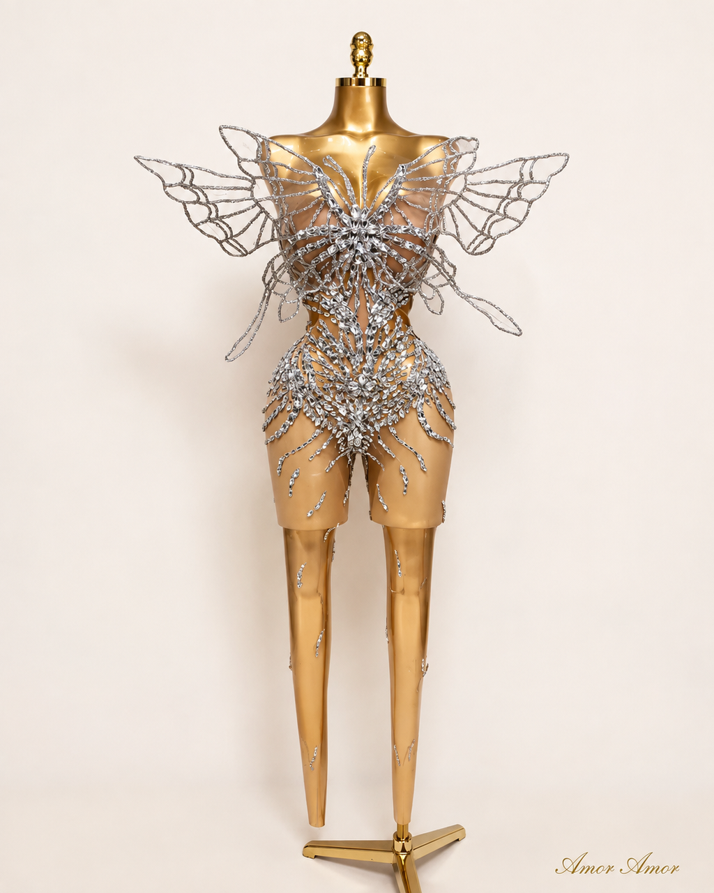 DISFRAZ JUMPSUIT GLAM "SILVER BUTTERFLY" - EDICIÓN HALLOWEEN COUTURE