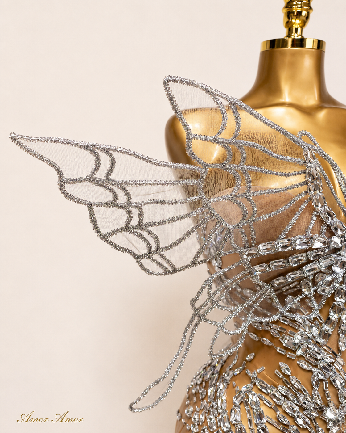 DISFRAZ JUMPSUIT GLAM "SILVER BUTTERFLY" - EDICIÓN HALLOWEEN COUTURE