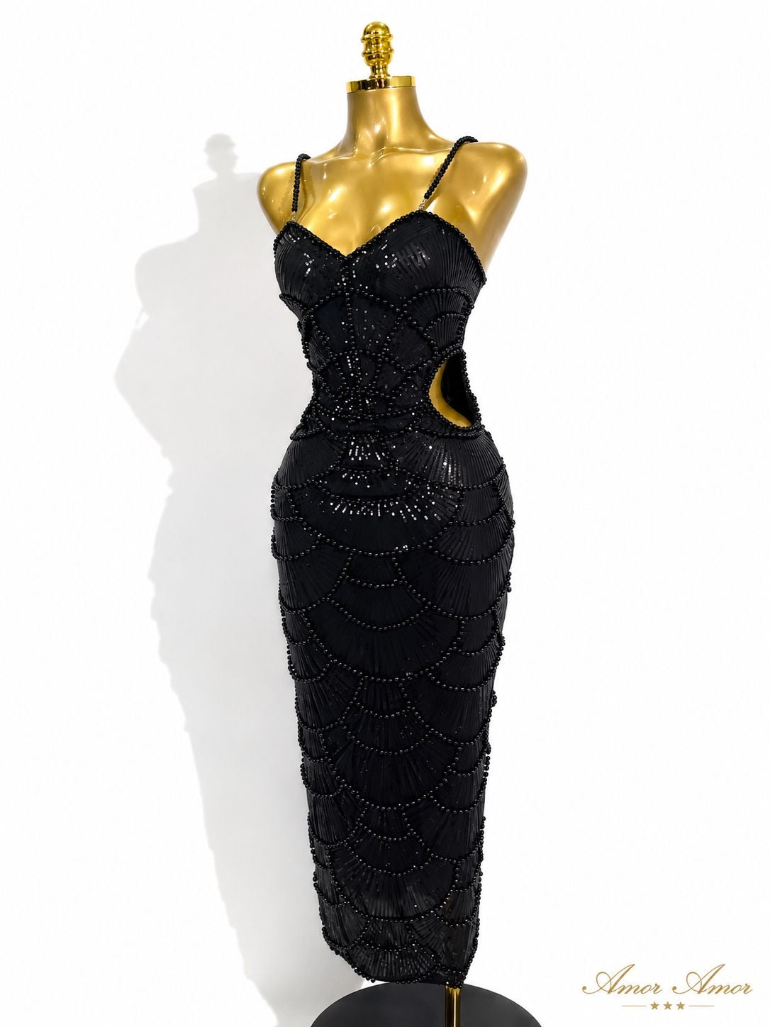 VESTIDO ELEGANTE/VERSATIL  
MAXI LARGO ,TELA ELÁSTICA NO RÍGIDA