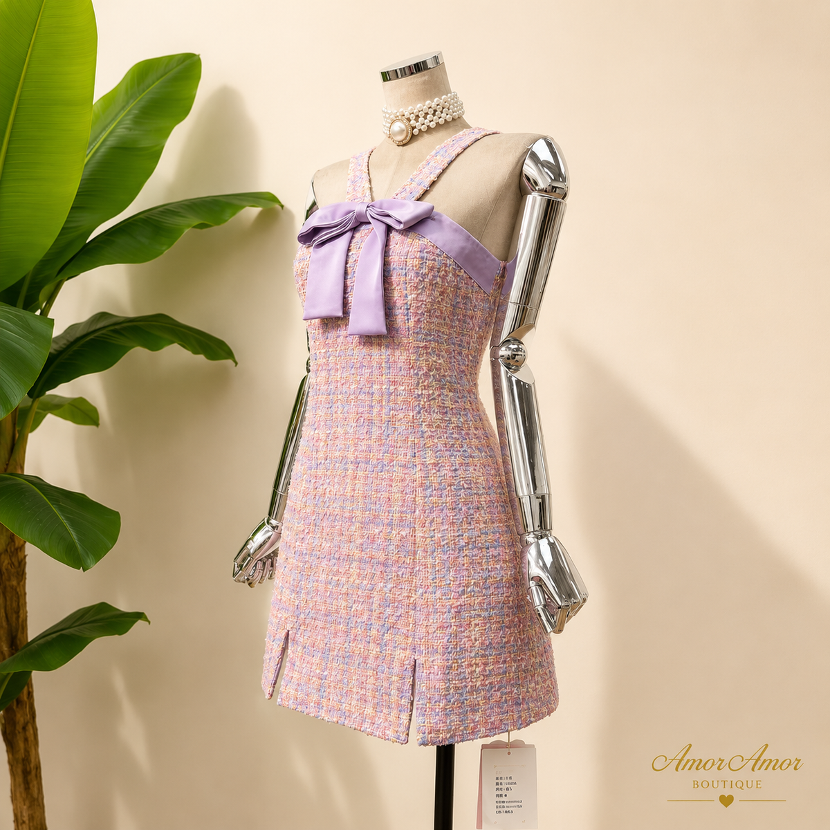 VESTIDO PRINCESA TWEED BOW