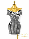 VESTIDO TELA BANDAJE, TELA TIPO FAJA, MANGAS CAÍDAS,  VESTIDO CON ALTA VERSATILIDAD