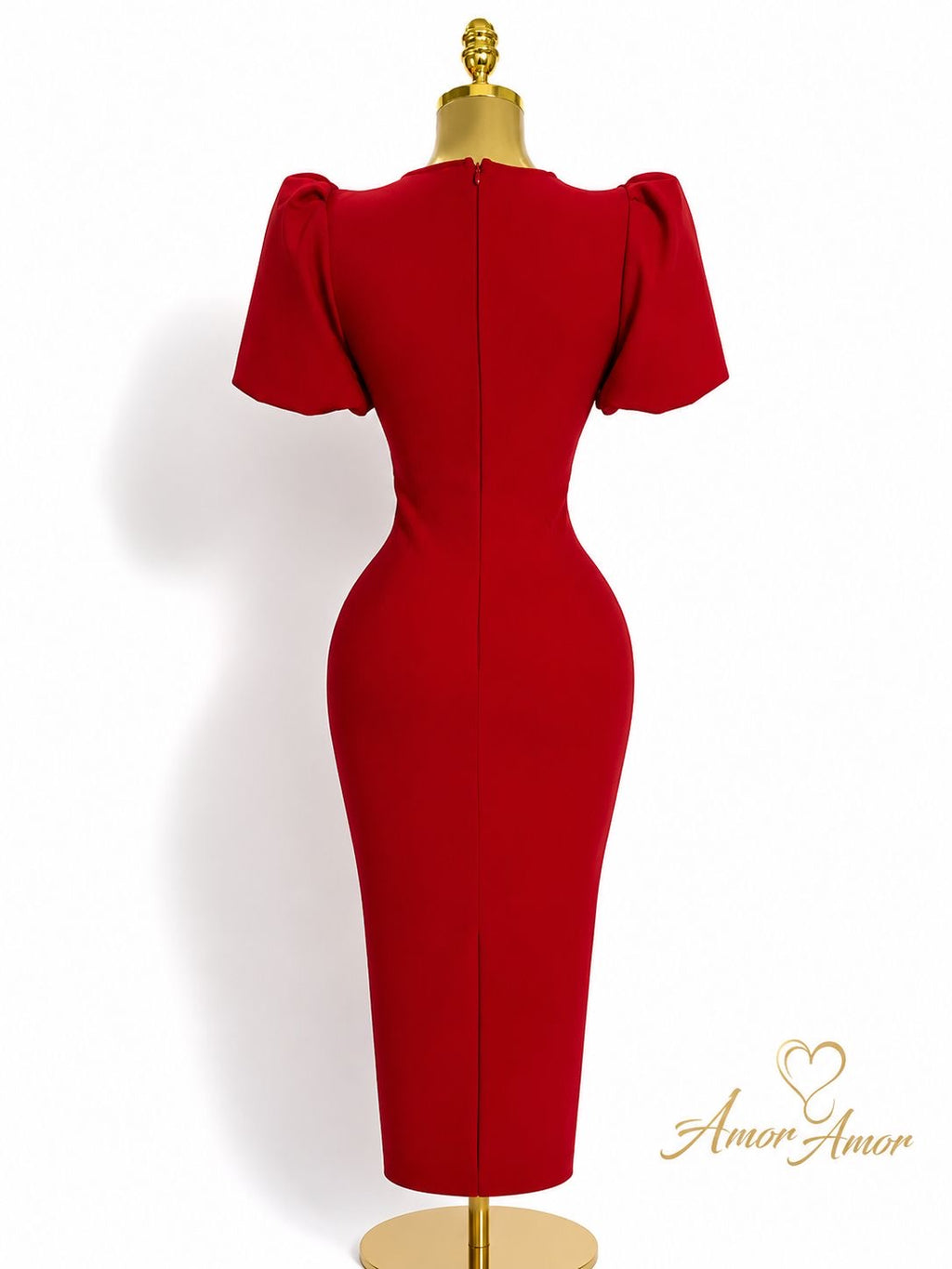 Vestido ajustado roto tela Bandaje, tela tipo faja. Con diseño de moños cristales