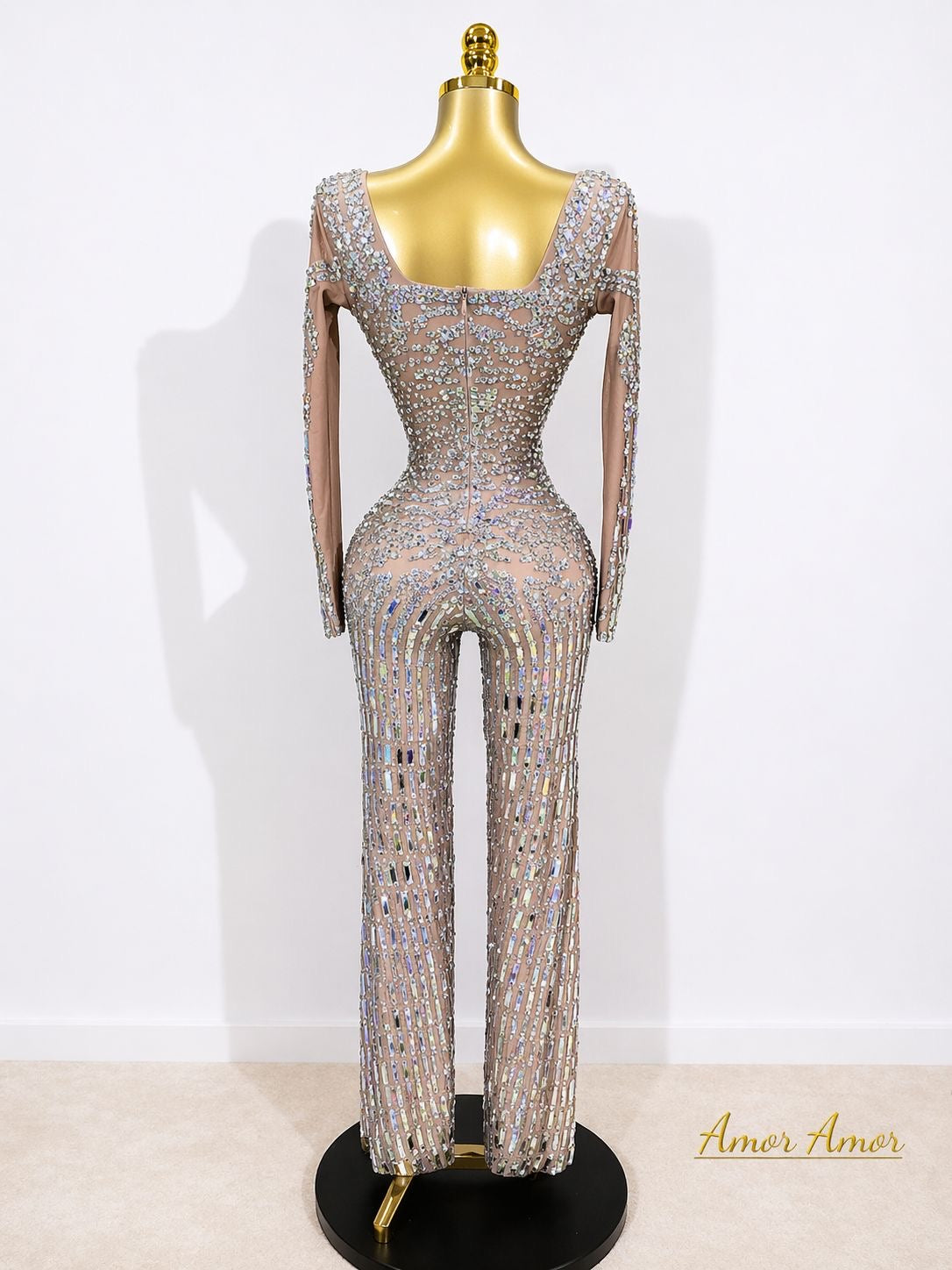 Enterizo de Lentejuelas Plateadas Brillantes para Mujer, Sexy, con Diamantes, de Spandex, para Baile, Cantante, Fiesta Nocturna, Actuación en Escenario,