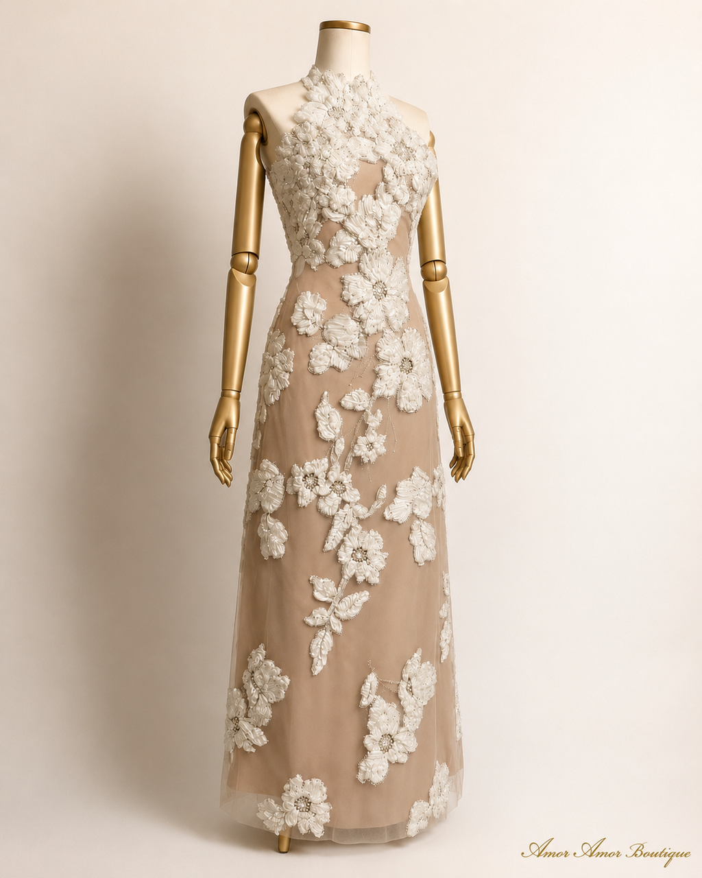 VESTIDO PRINCESA JARDÍN BORDA