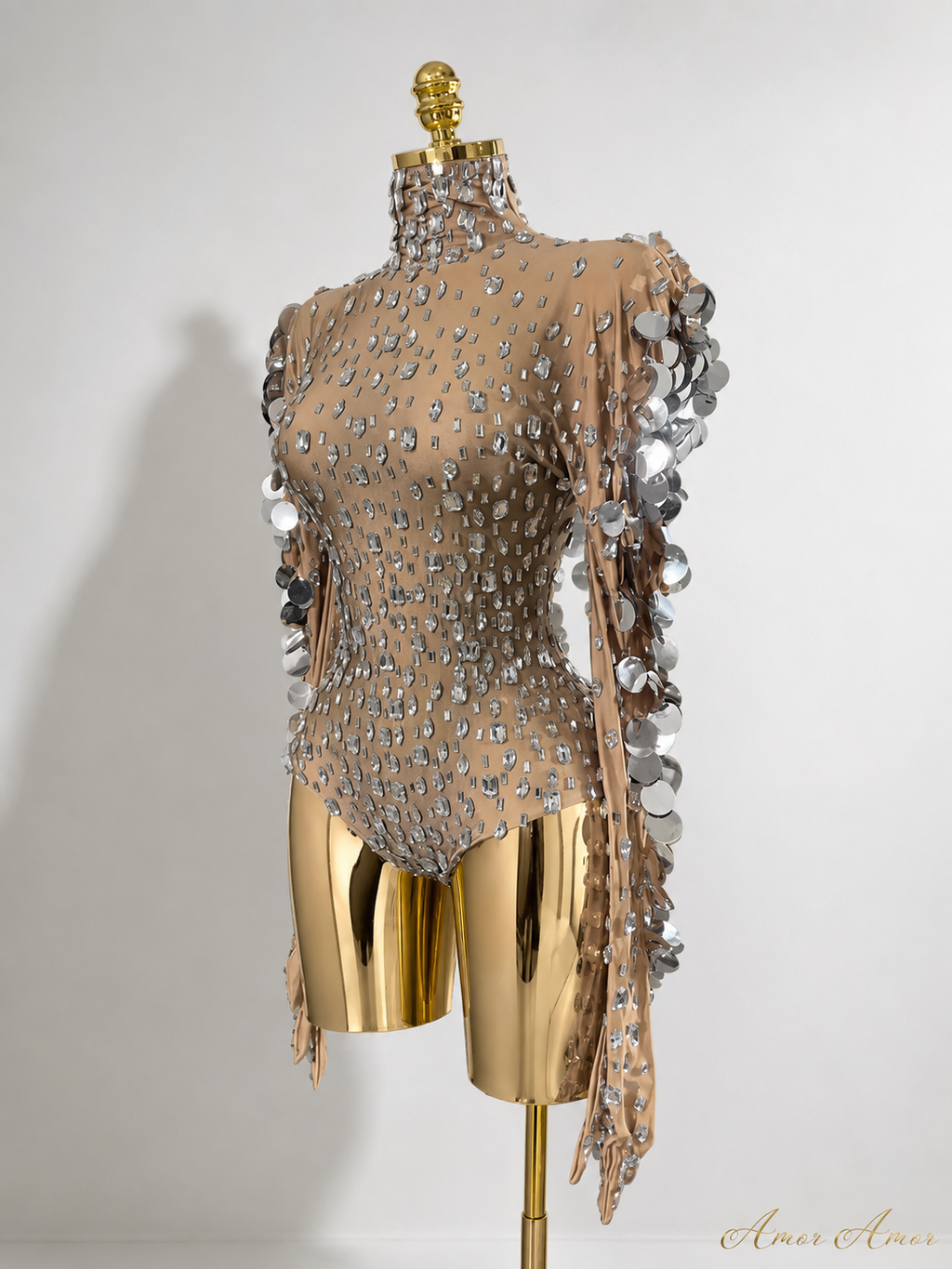 BODYSUIT CRYSTAL STAR LICRA