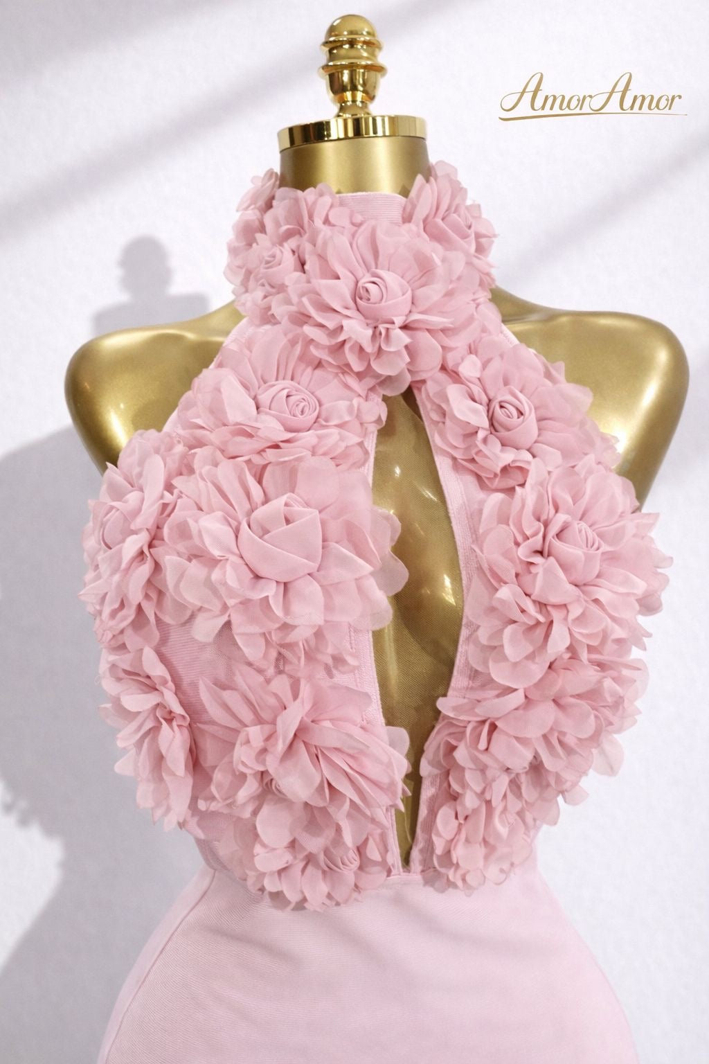 Vestido Largo de Fiesta de Lujo para Mujer, Sexy, con Cuello Halter, Espalda Descubierta, Diseño Floral, Estilo Bandage, Elegante, para Celebridades, Cumpleaños o Noche