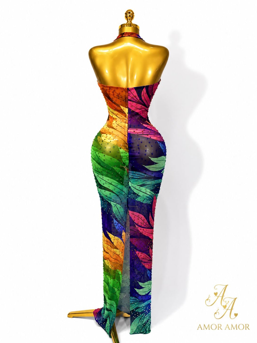 VESTIDO SEXY CUELLO EN V, BRILLANTE CON CRISTALES, TELA ELÁSTICA, SEXY EN CADA PASO
