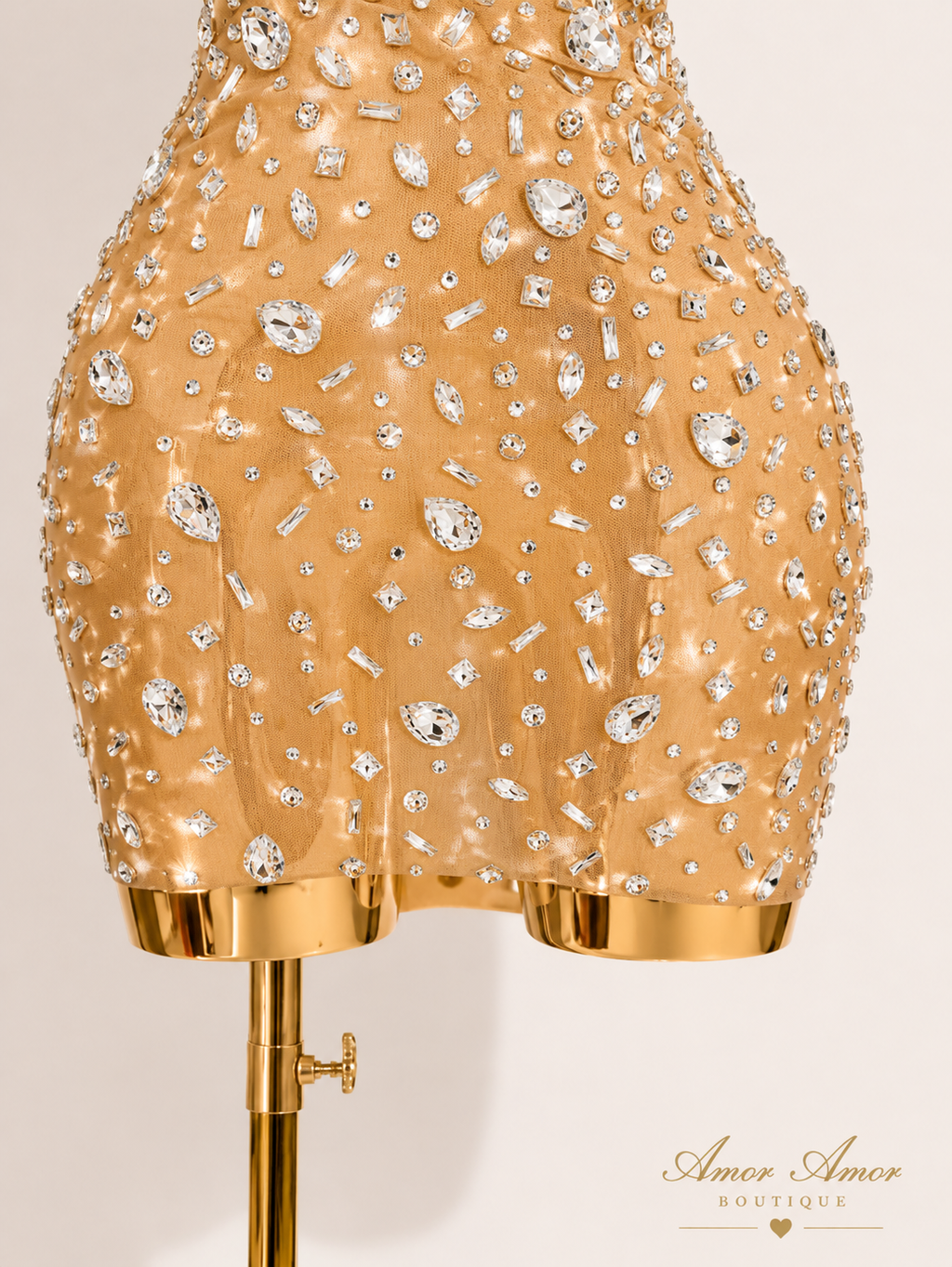 VESTIDO CRISTAL DORADO