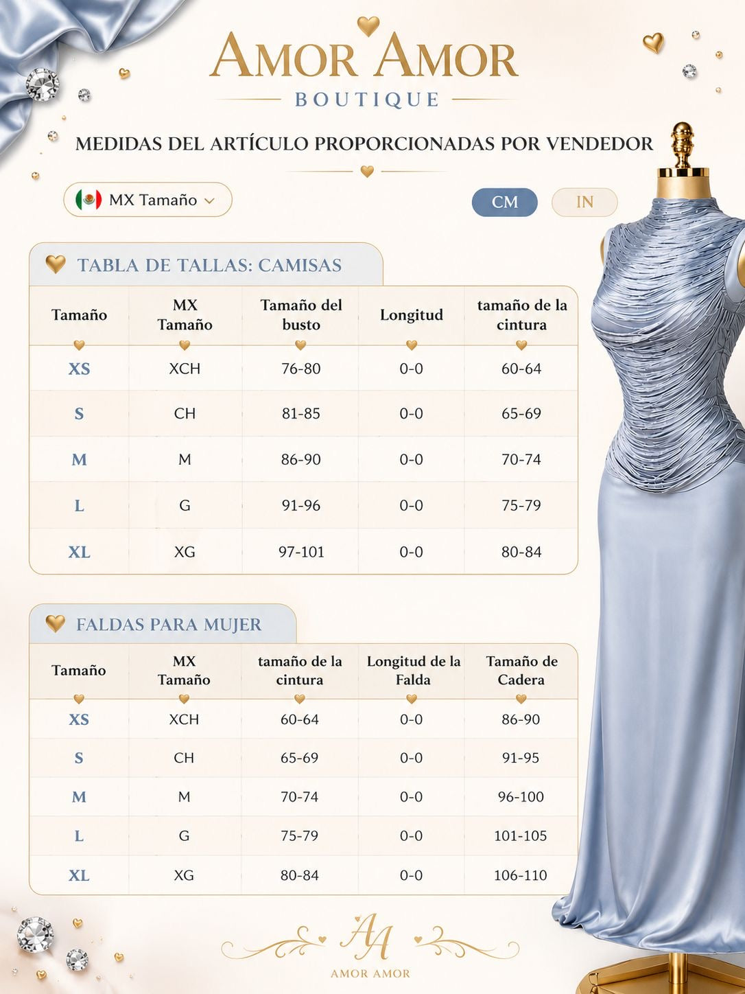 CONJUNTO FALDA LARGA, CINTURA ALTA, TOP BANDAGE DECORADO. ZIPER EN AMBAS PIEZAS