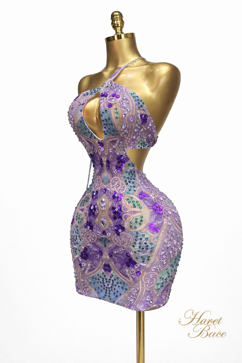 Sprakly-minivestido Sexy de malla strech