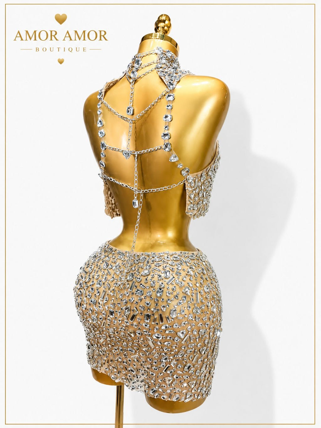 CONJUNTO DE TOP Y FALDA CON CRISTALES, DISFRÚTALO PARA CUALQUIER OCASIÓN