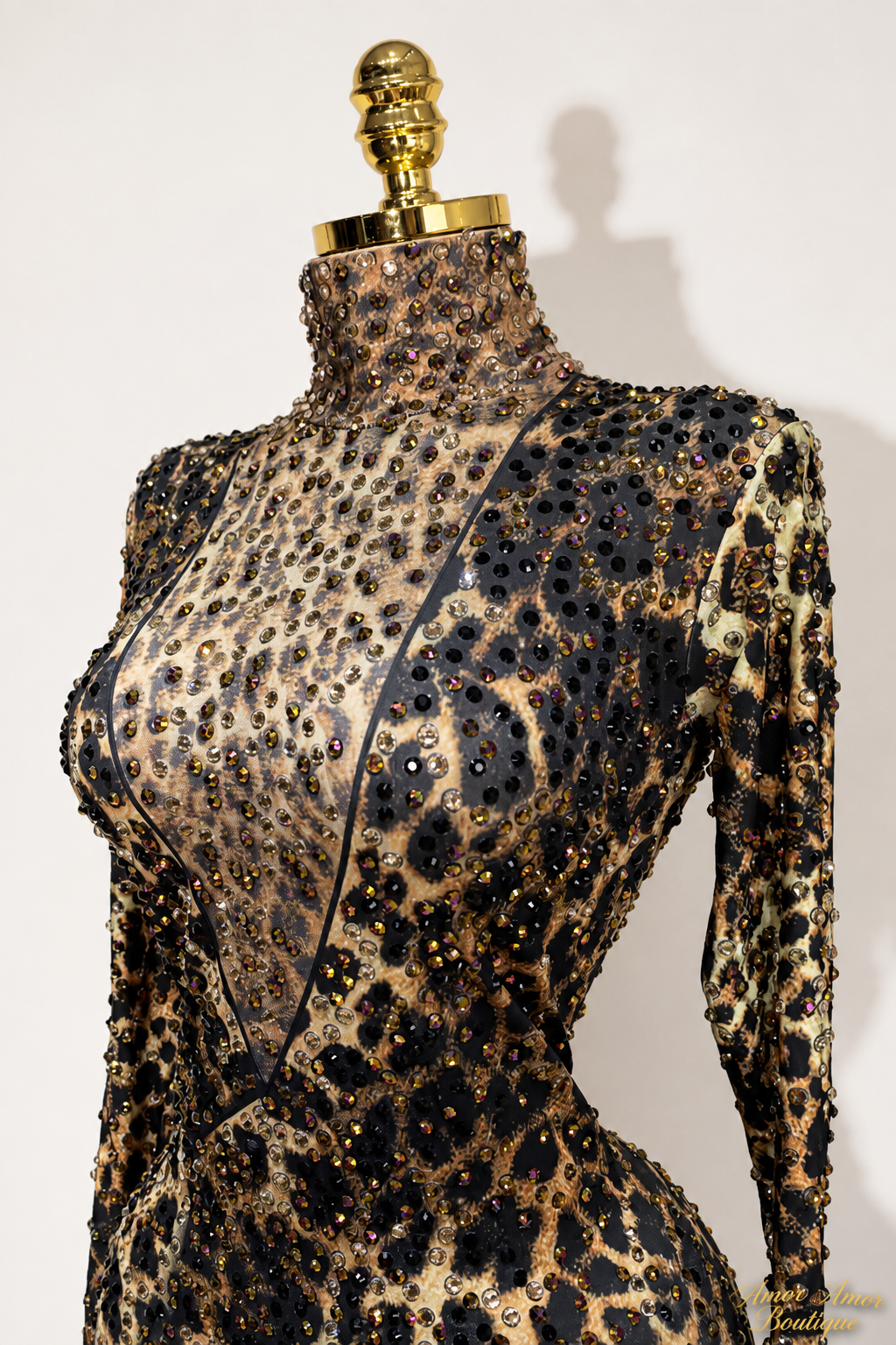 JUMPSUIT "WILD DIAMOND" - LEOPARDO CON CRISTALES