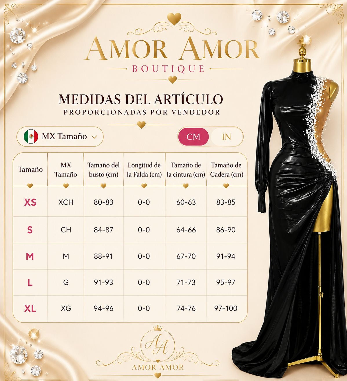 Vestido negro tela sintética, 1 manga y hombro descubierto