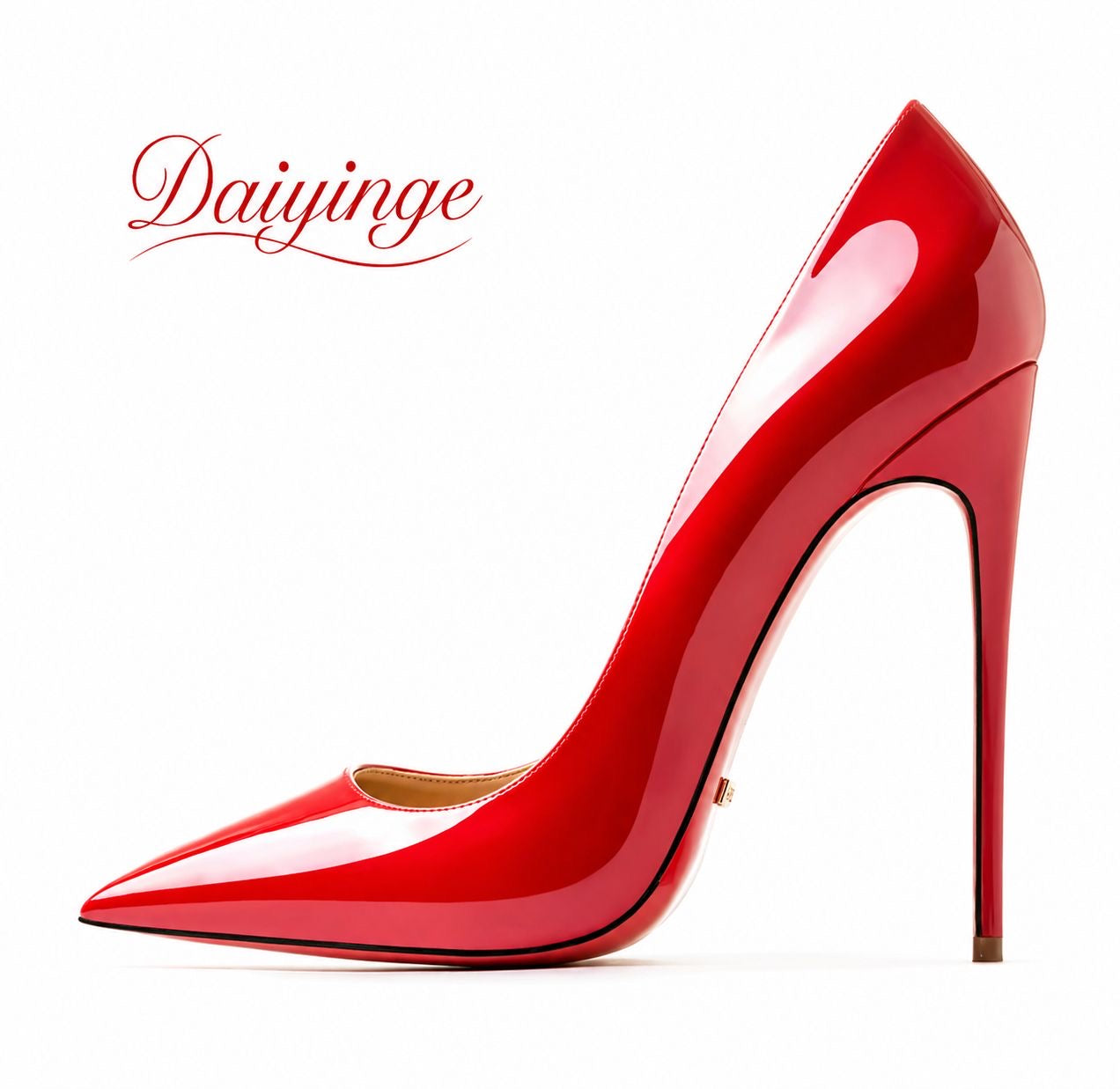 Zapatilla 12 cm altura , suela roja