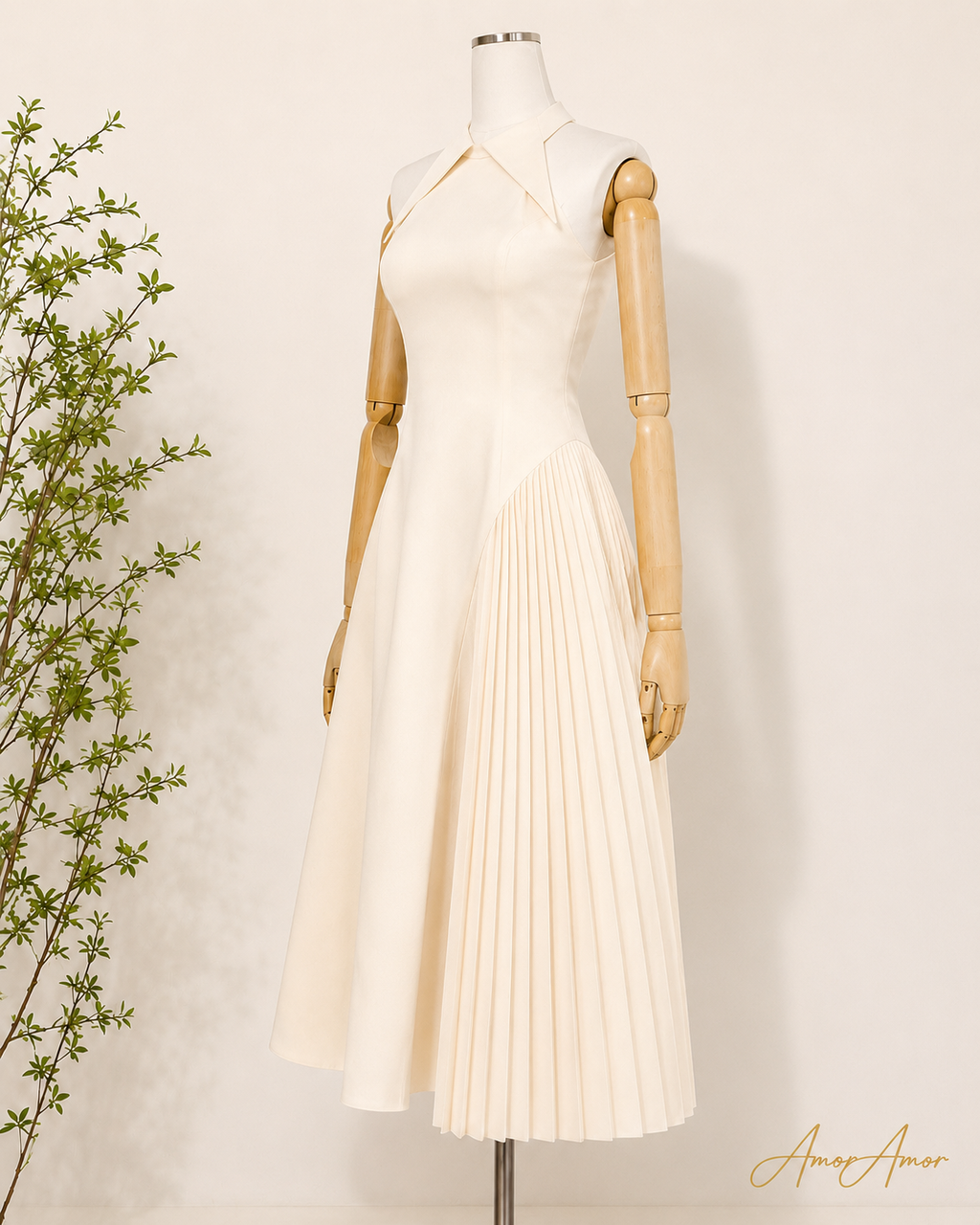 VESTIDO PRINCESA PLISÉ